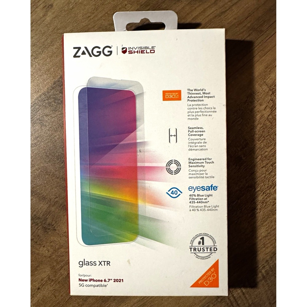 ZAGG InvisibleShield Glass XTR Clear Screen Protector iPhone 6.7" (2021)